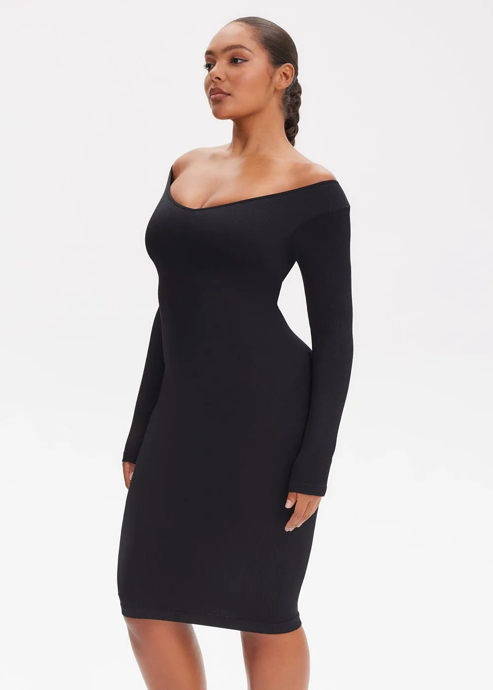 SnatchedKnit V-Neck Long Sleeve Sami Maxi Dress