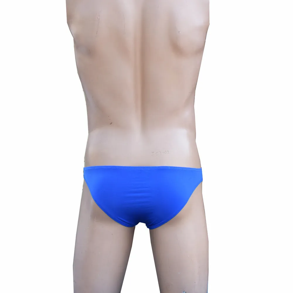 Solid Color Sexy Men's Low Waist Underwear With Penis Hole Open Pouch