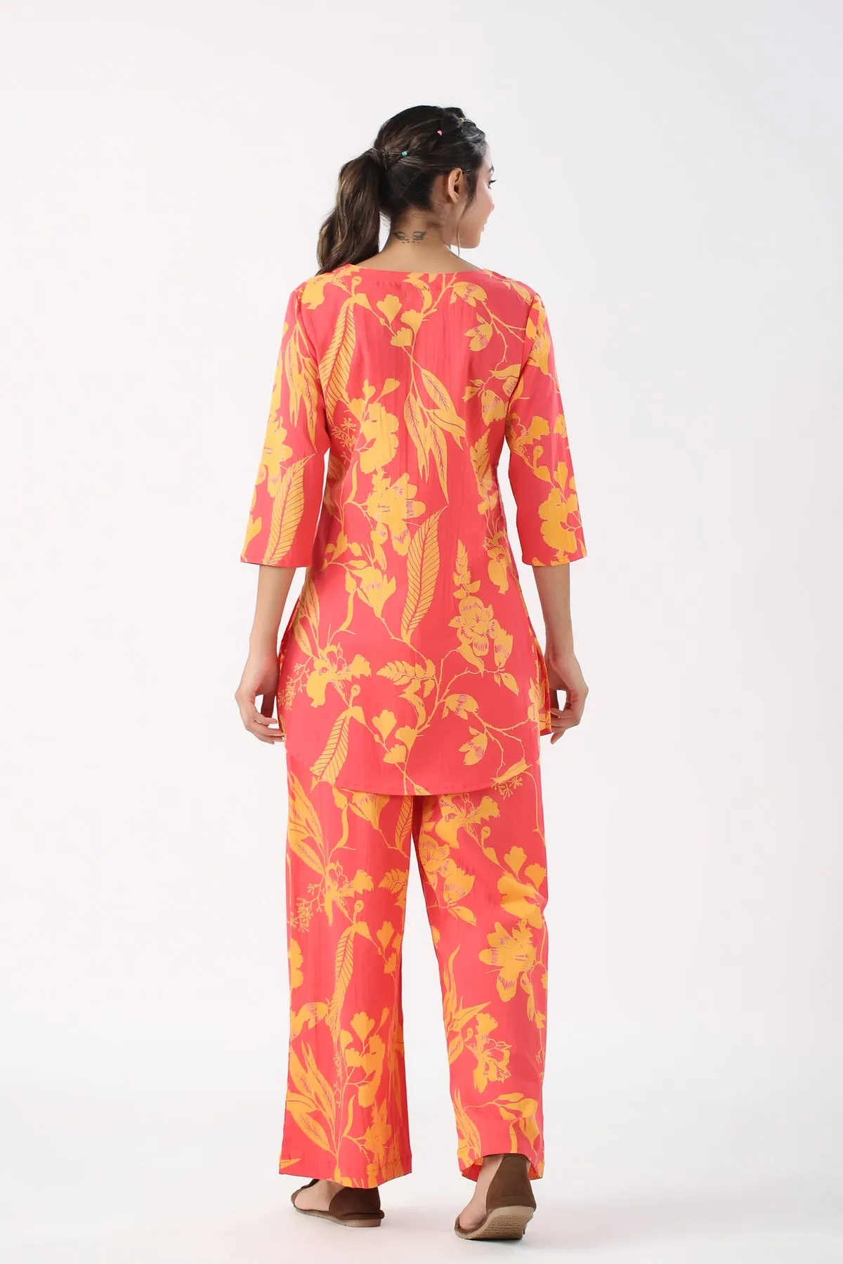 Sunkissed Sands Cotton Palazzo Loungewear Set