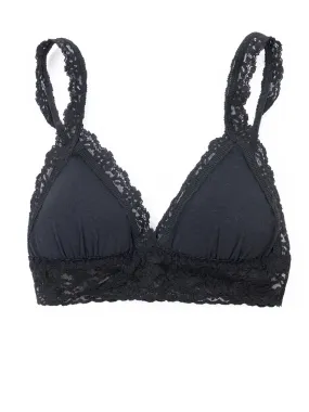 Supima Cotton Padded Bralette in Black