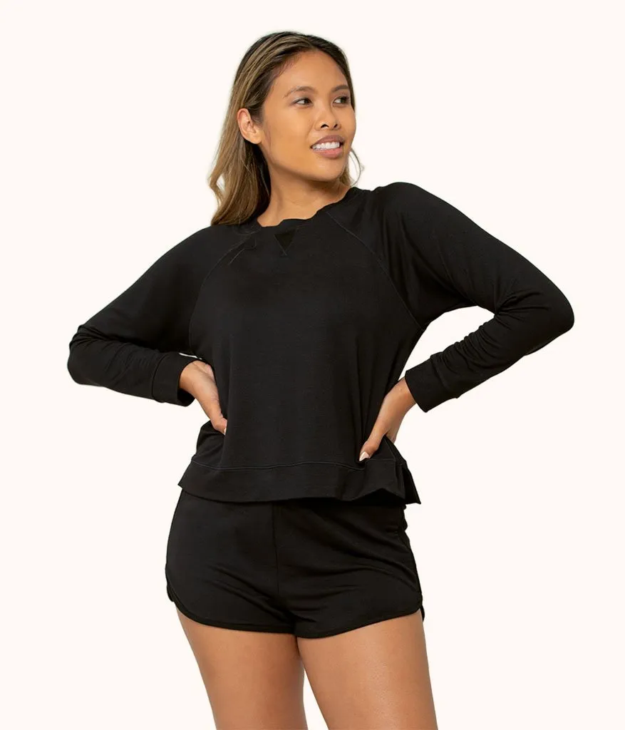 The Terry-Soft Sweatshirt: Jet Black