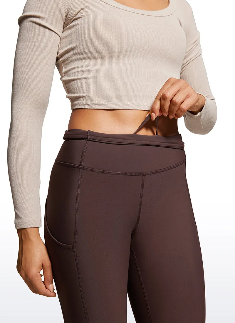 Thermal Fleece Lined Pocket Leggings 28''