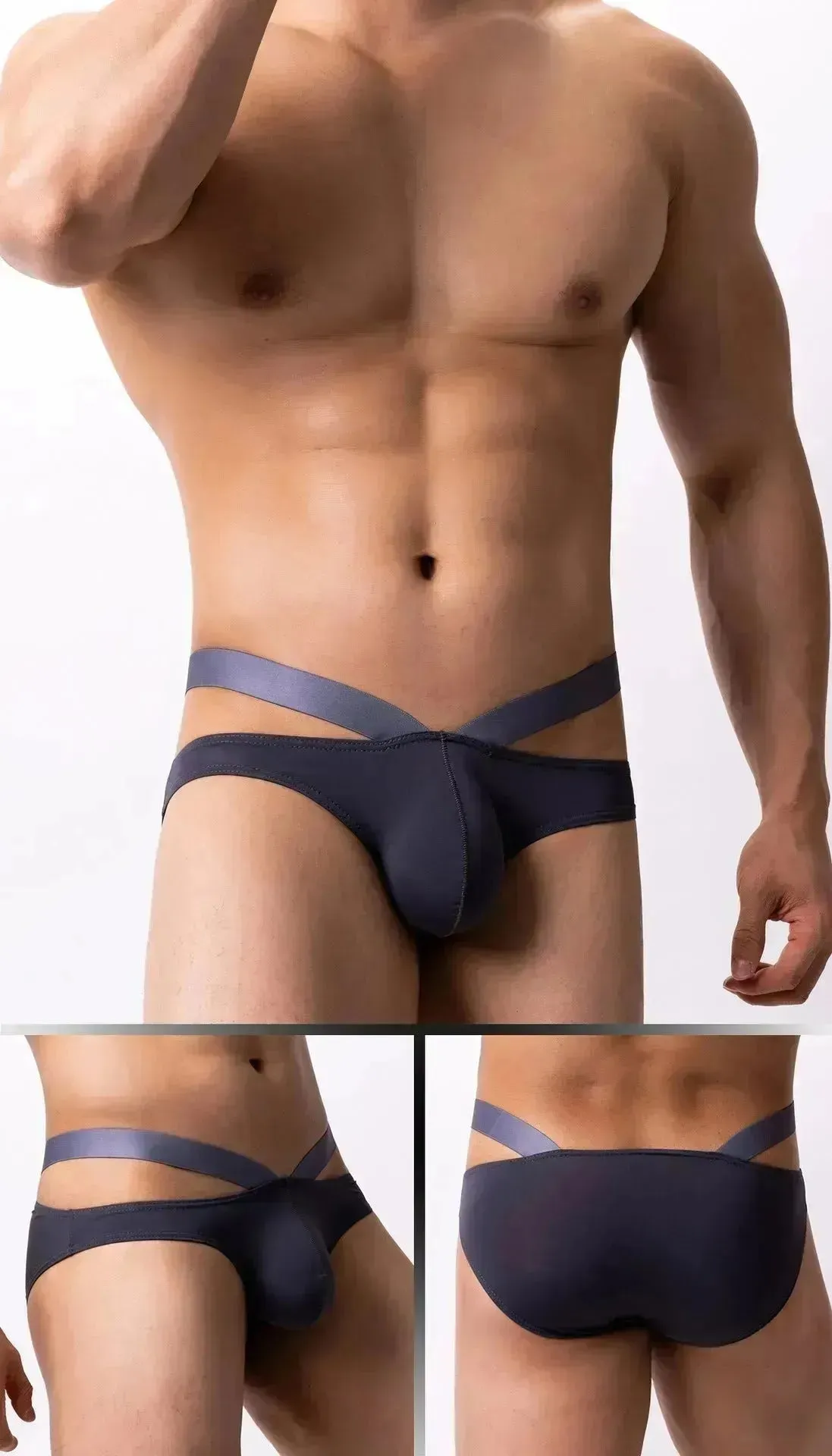 Thin Ice Silk Low Waist Men's Underwear Briefs