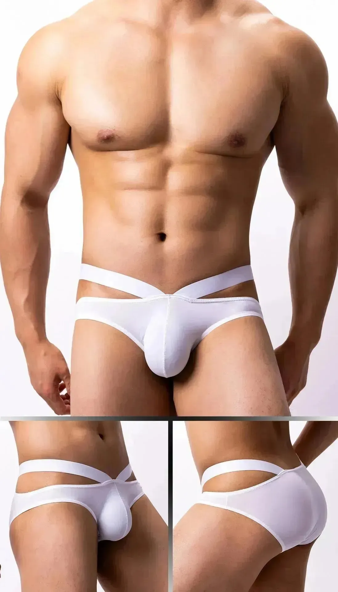 Thin Ice Silk Low Waist Men's Underwear Briefs