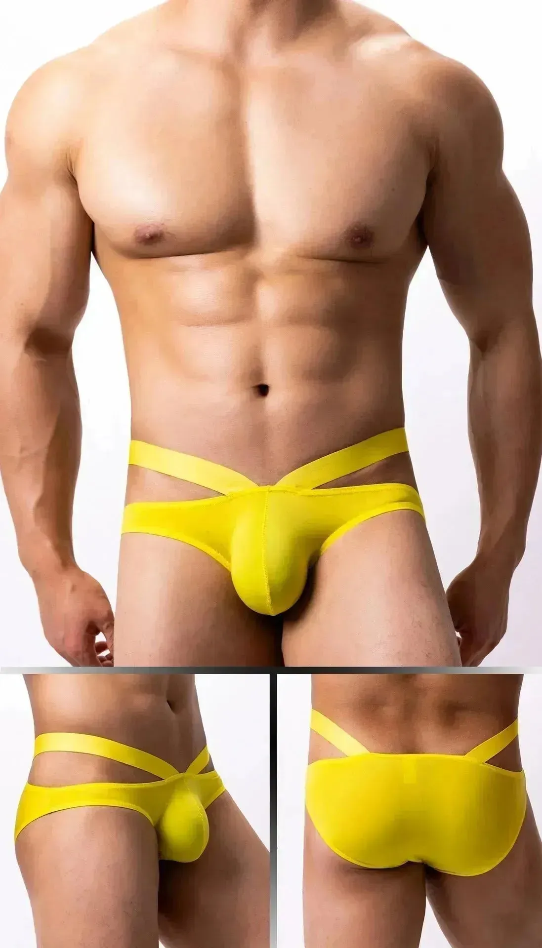 Thin Ice Silk Low Waist Men's Underwear Briefs