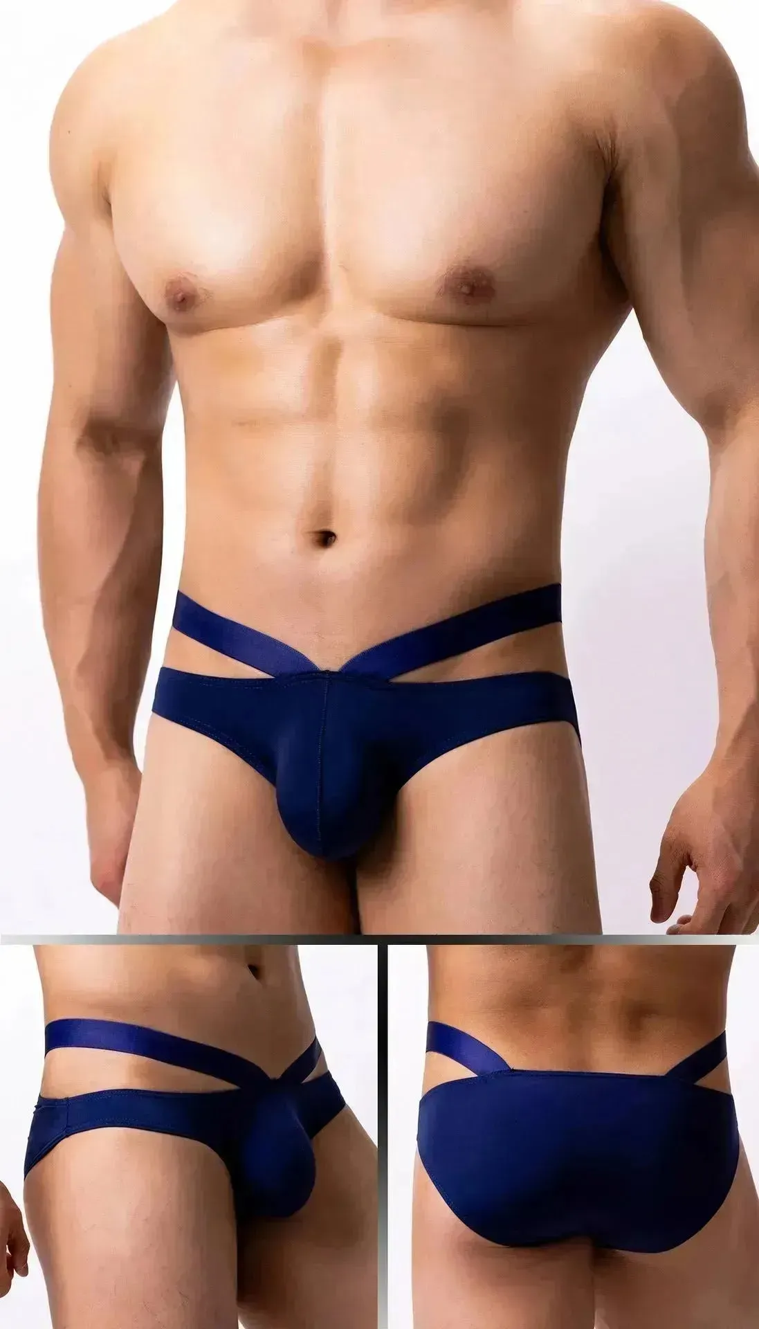 Thin Ice Silk Low Waist Men's Underwear Briefs