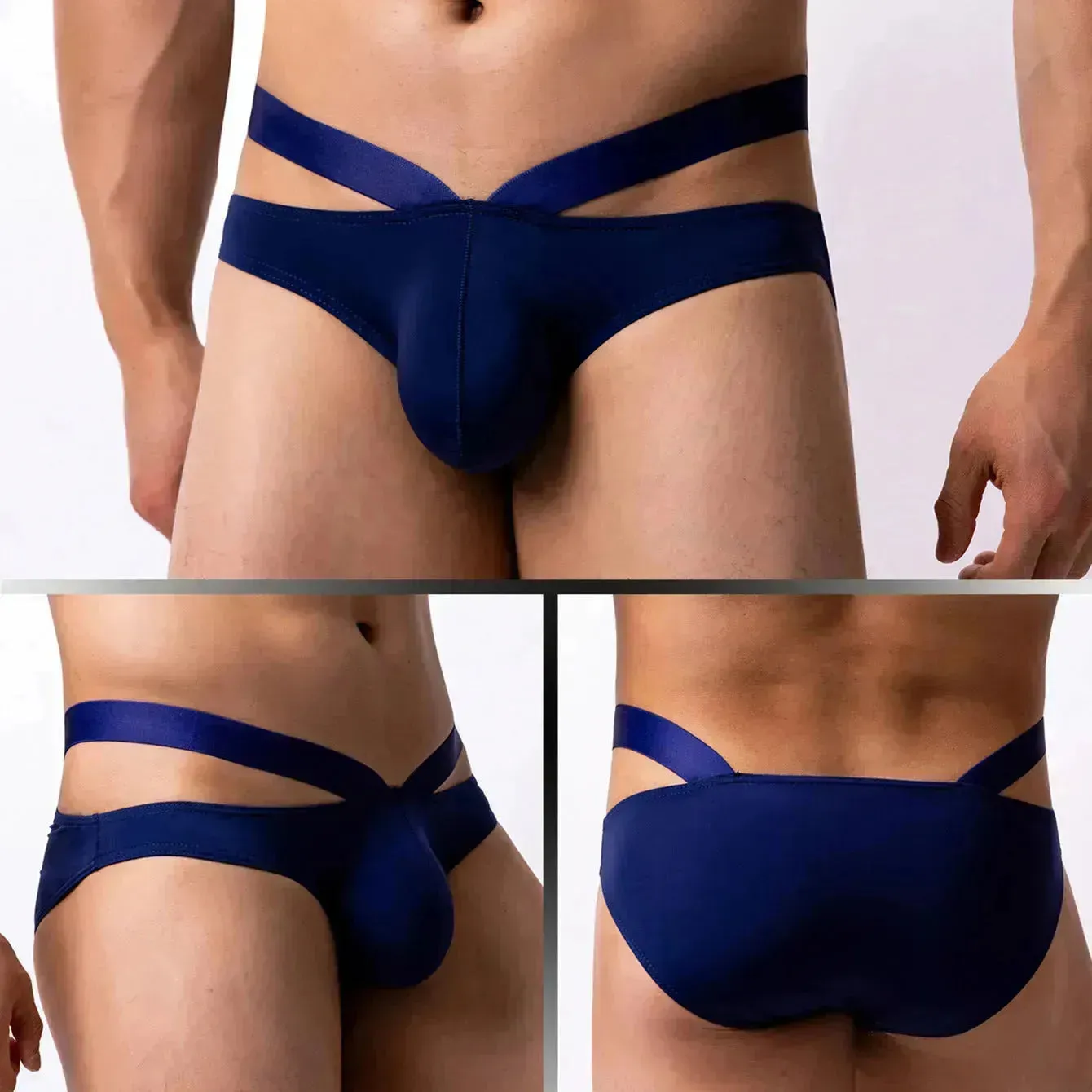 Thin Ice Silk Low Waist Men's Underwear Briefs