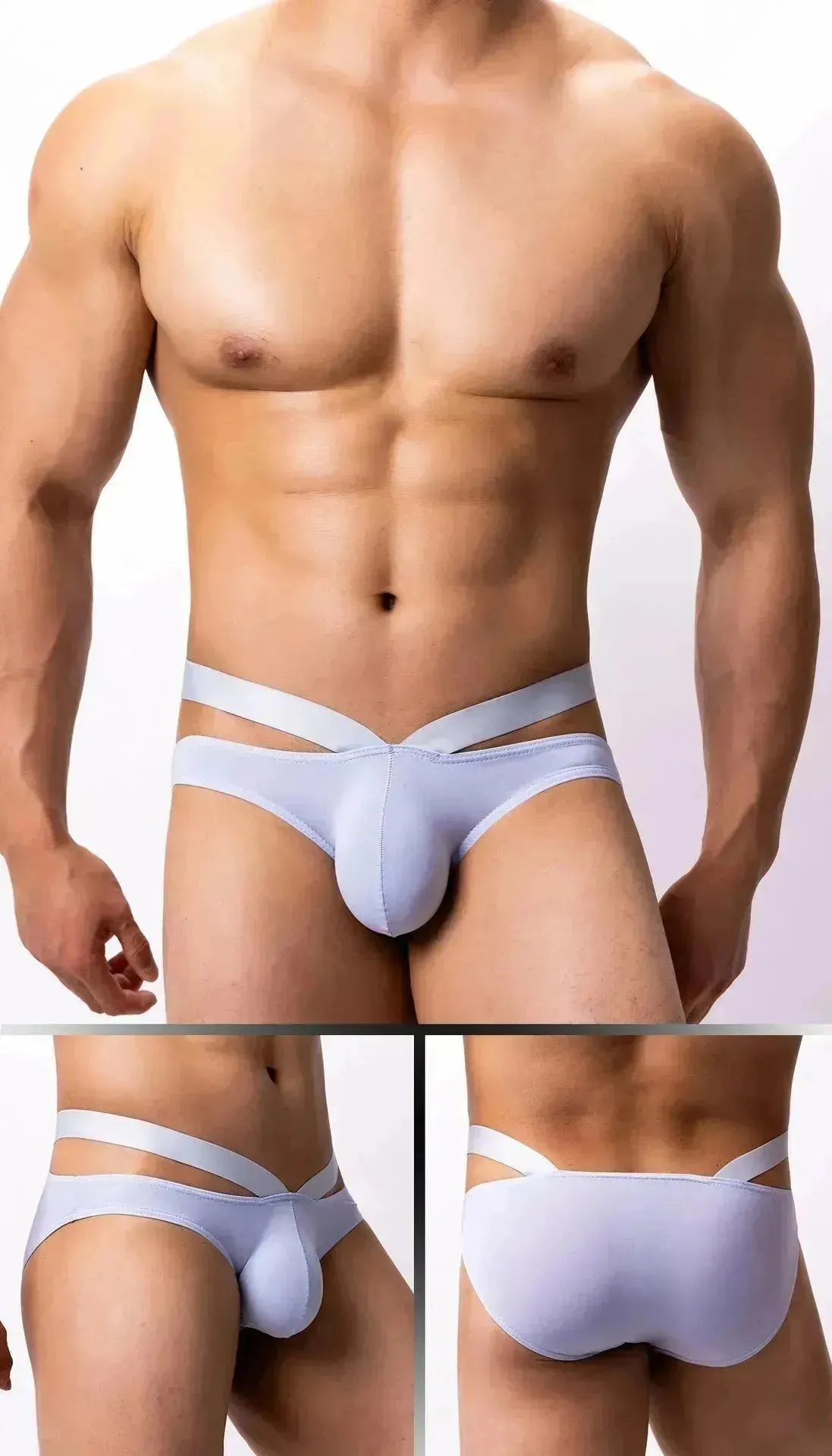 Thin Ice Silk Low Waist Men's Underwear Briefs