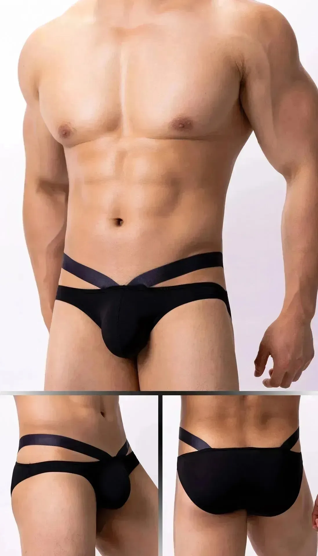 Thin Ice Silk Low Waist Men's Underwear Briefs