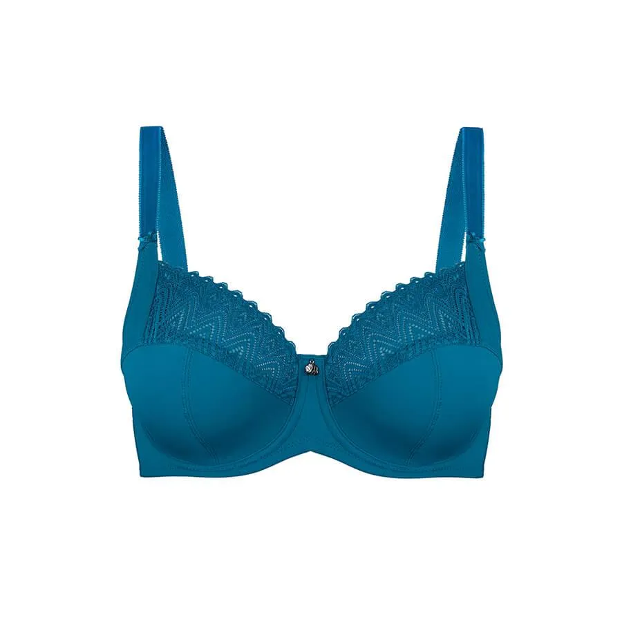 Willow Lace Full Cup Bra - Teal Blue