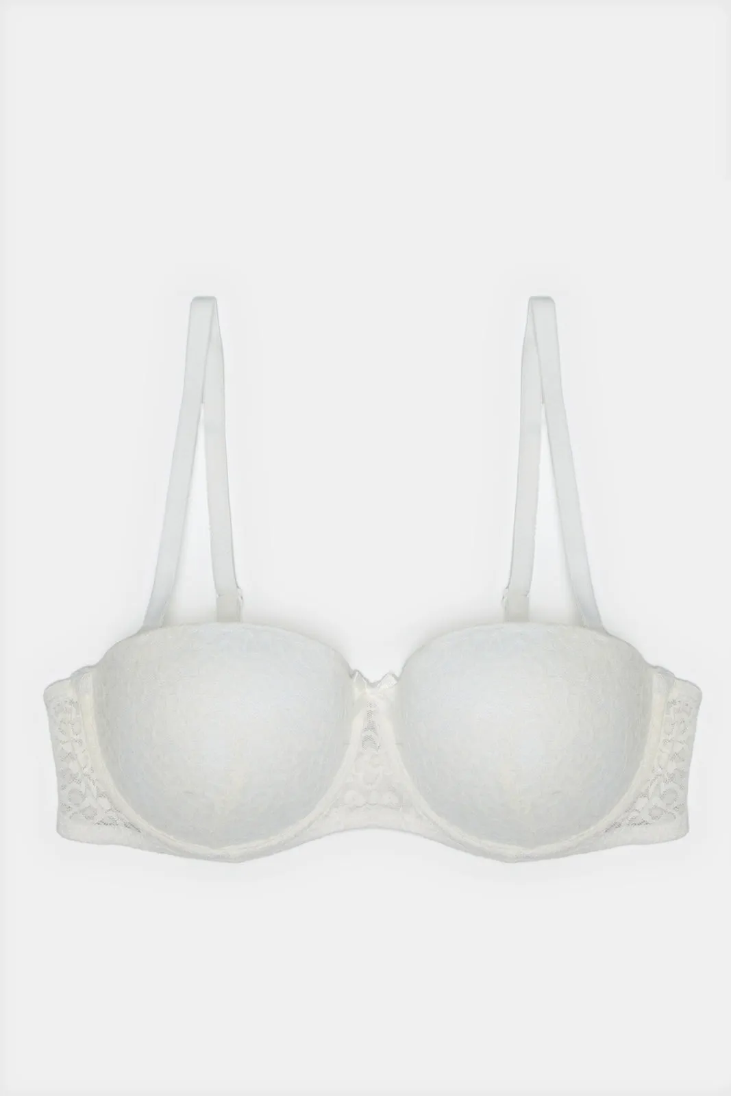 Women Grey Melange With Lace Balconette Bra Set (Pack of 3)